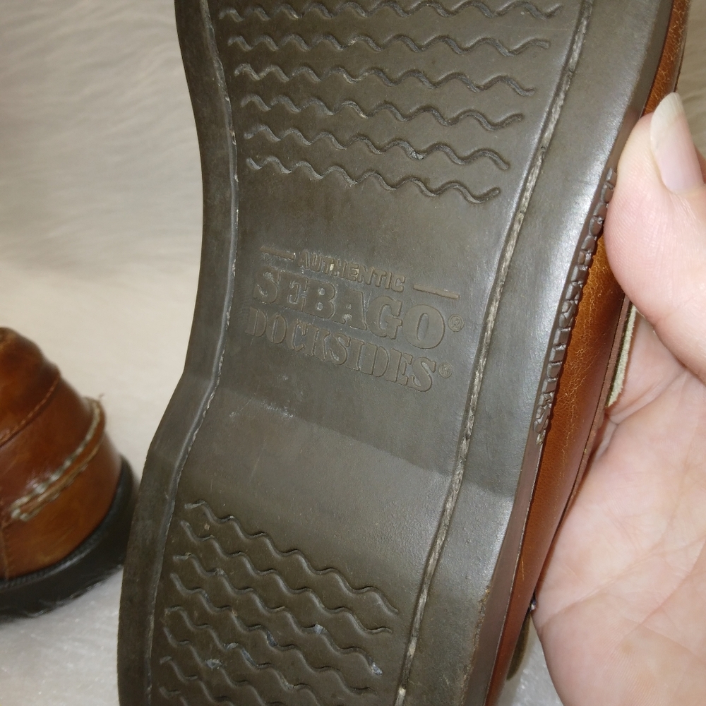 SHOES Sebago Docksides Men's 8, very good soles - Picture 14 of 16